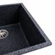 Мийка для кухні гранітна квадратна PLATINUM 4040 RUBA 440x440x200мм без сифону сіра PLS-A40835 4 з 8