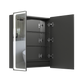 Шкафчик подвесной с зеркалом в ванную AQUARIUS Modena 70x75x15см c подсветкой серый AQ-U1665196093 2 из 2