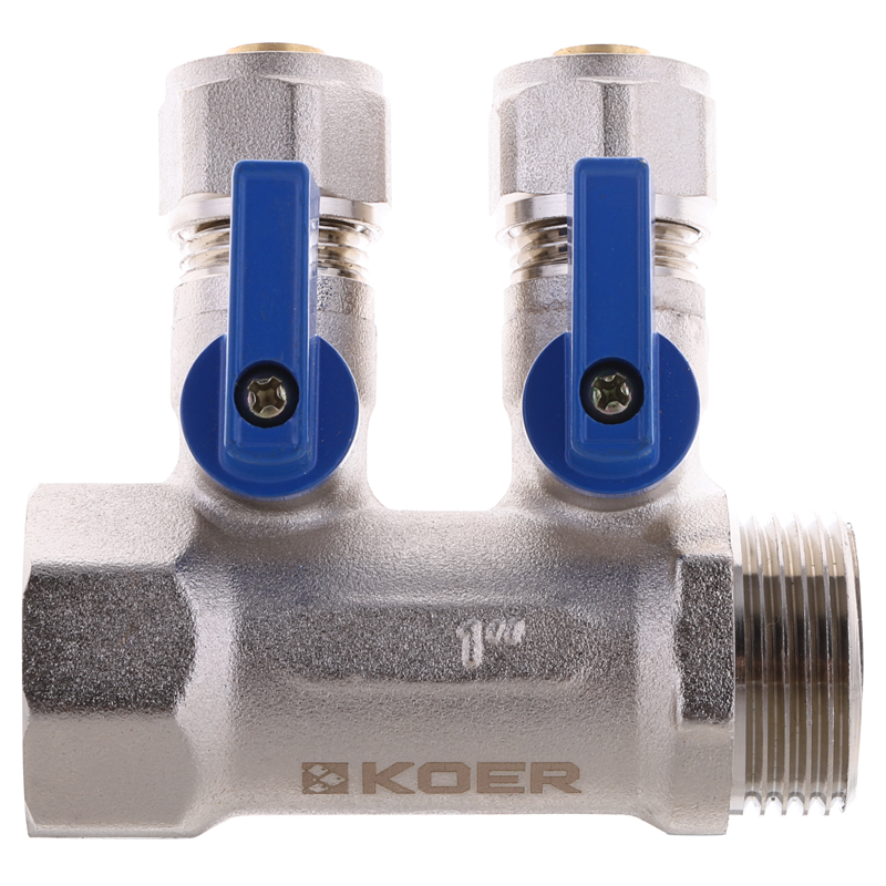 Коллектор для водопровода KOER 2 контура 1"/1/2" KR.1126 KR2838