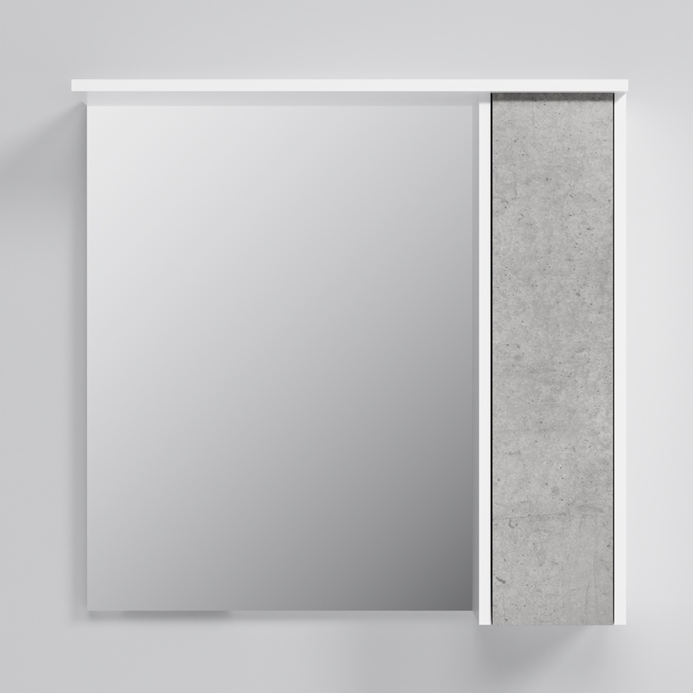 Шкафчик с зеркалом для ванны AM.PM GEM S 75x72x16.7см c подсветкой серый M91MPR0751BF38