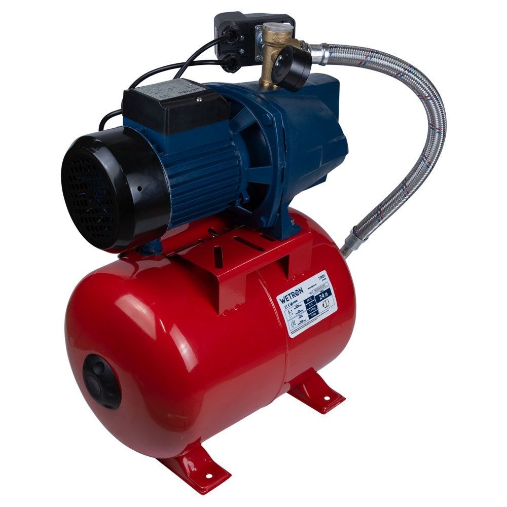 Насосная станция WETRON центробежная JSW10MA5 750Вт 4.8м&sup3;/ч Hmax 40м объем 24л 775033/24
