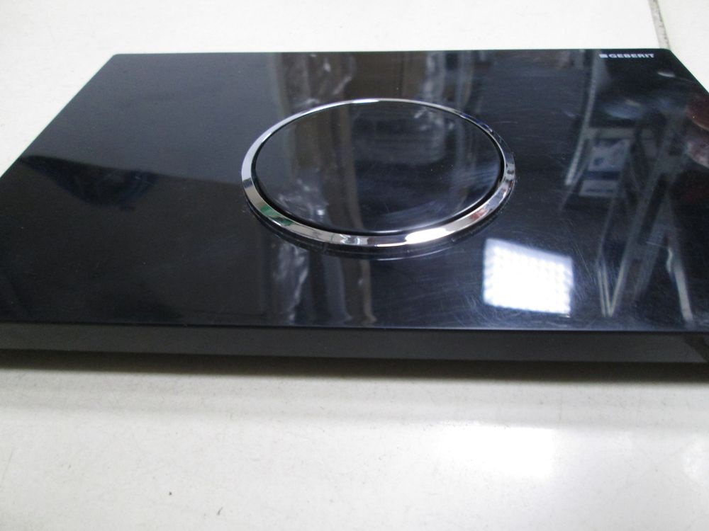 Кнопка зливу для інсталяції GEBERIT SIGMA10 пластикова одинарна глянцева чорна 115.758.KM.5