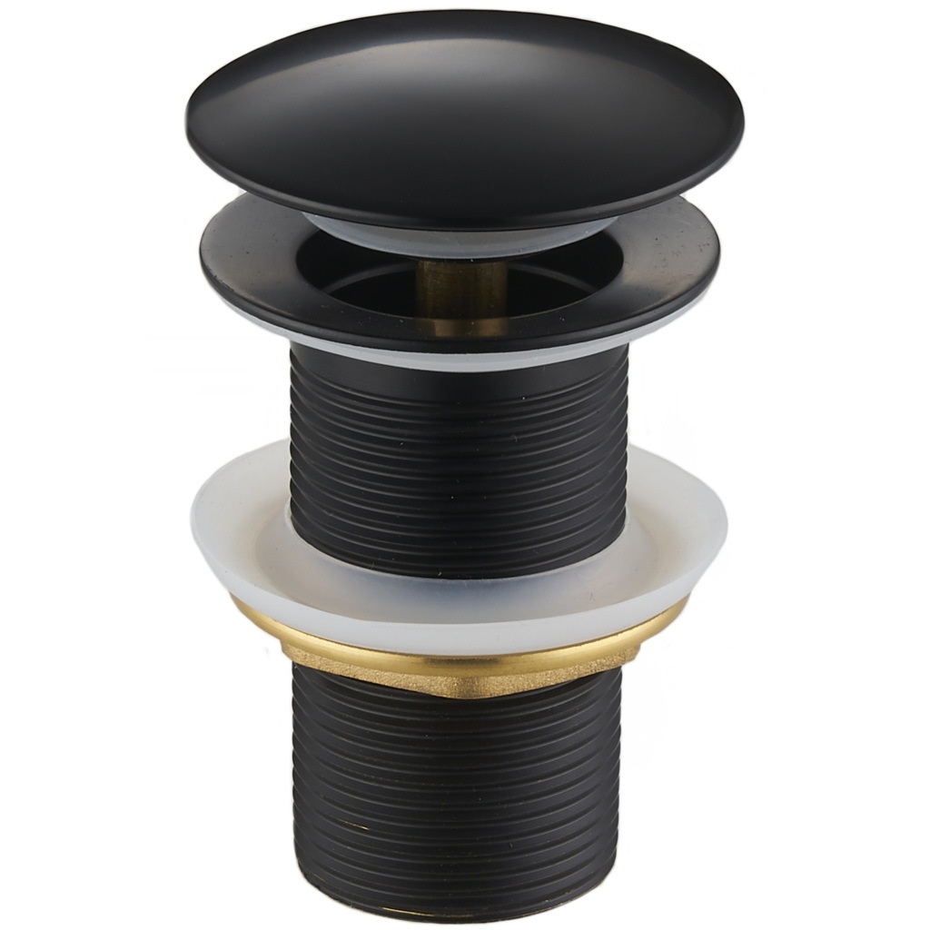 Донний клапан натискний для раковини MEXEN без переливу латунь 1 1/4" матований чорний MEX-79910-70