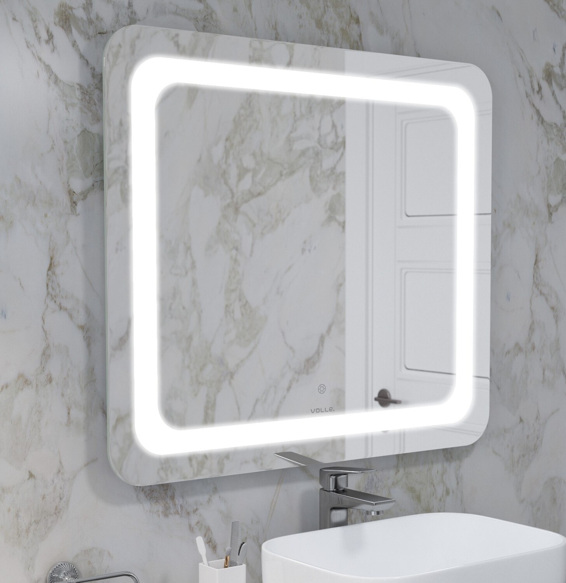 Зеркало в ванную VOLLE LUNA 60x70см c подсветкой сенсорное включение прямоугольное 1648.52126700