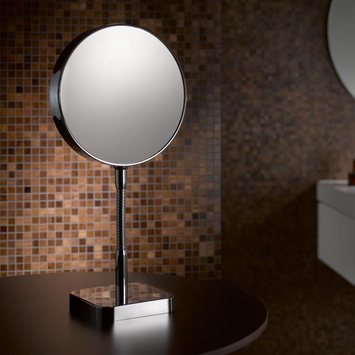 Косметическое зеркало EMCO Spiegel 1095 001 16 круглое настольное металлическое хром