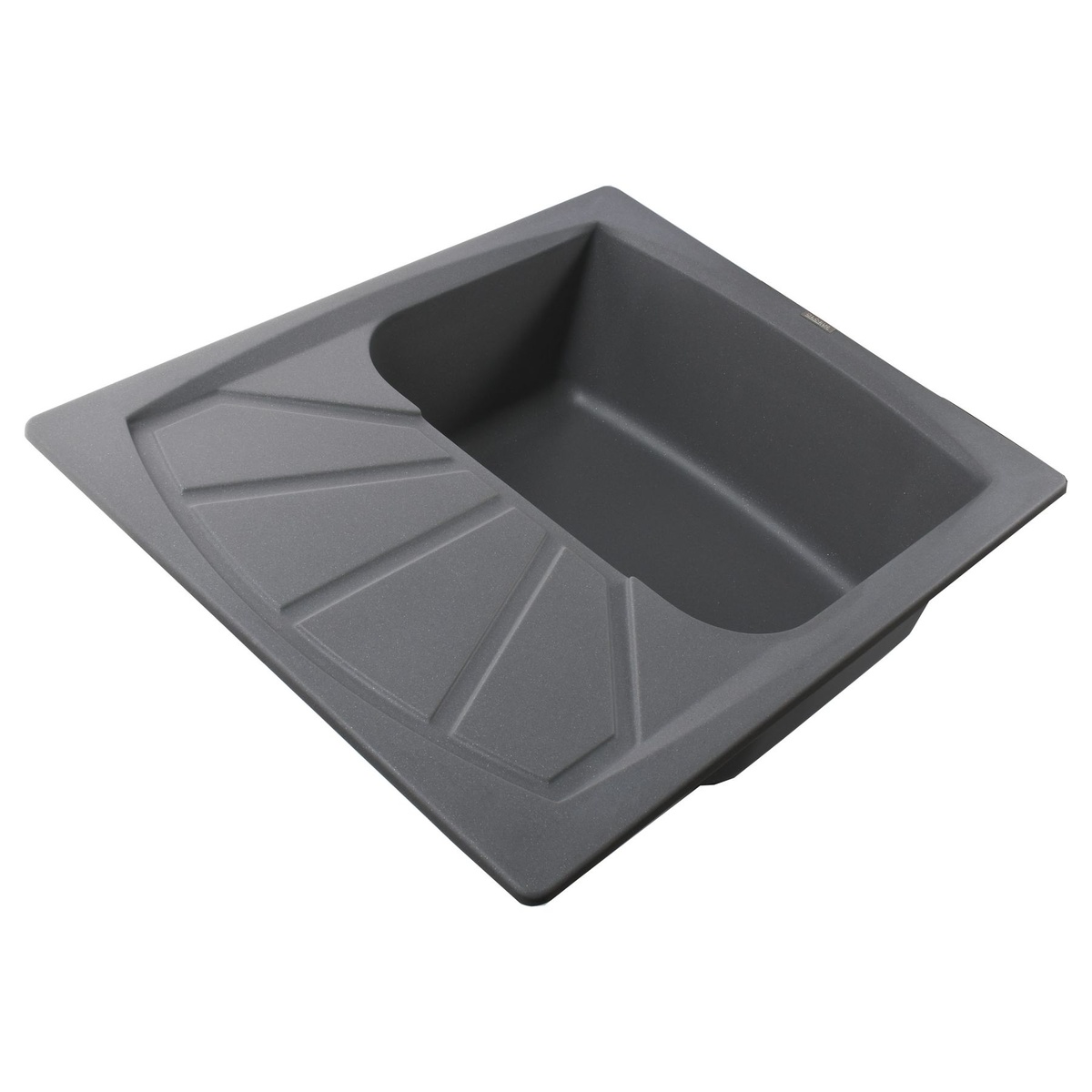 Кухонна мийка гранітна прямокутна GLOBUS LUX TANA 500мм x 610мм сірий без сифону 000006106