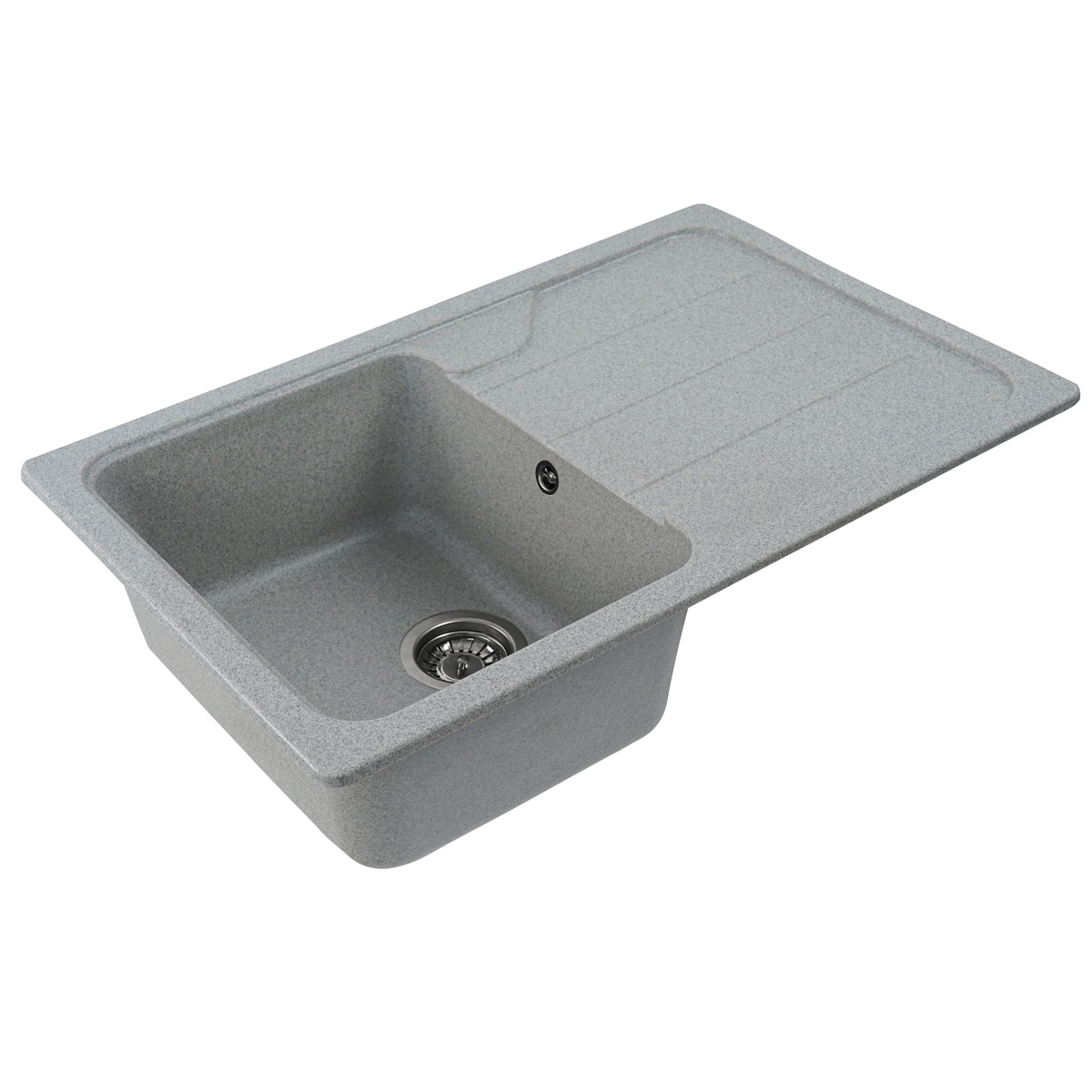 Мийка для кухні гранітна прямокутна PLATINUM 7850 VERONA 780x500x180мм без сифону сіра PLS-A25157