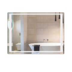 Зеркало прямоугольное для ванны Q-TAP Mideya 70x100см c подсветкой сенсорное включение антизапотевание QT20789023W
