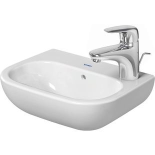 Умывальник подвесной DURAVIT D-Code 360x270x130мм полукруглый белый 07053600082