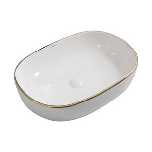 Умывальник накладной MIXXUS Ellipse 600x400x150мм овальный белый MP6564