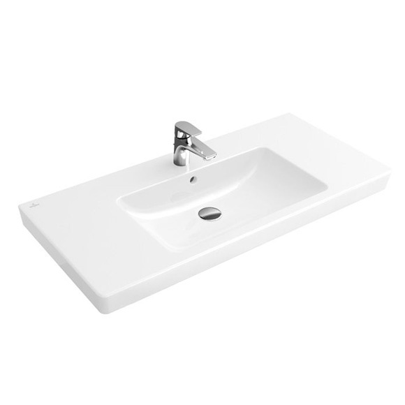 Умивальник підвісний для ванної 1000мм x 470мм VILLEROY&BOCH SUBWAY 2.0 білий прямокутна 7175A001