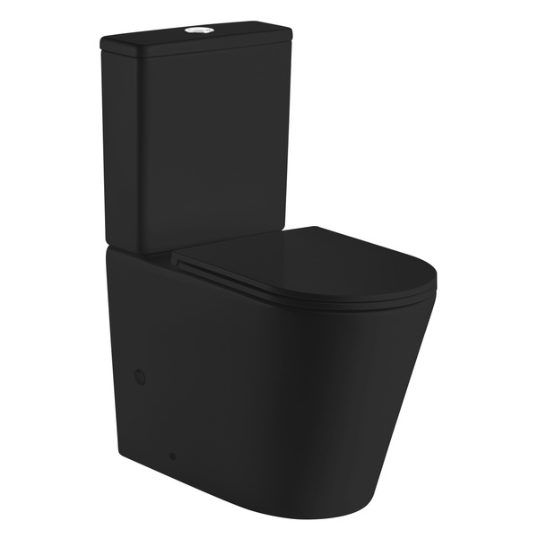 Унитаз-компакт напольный безободковый черный VOLLE NEMO сиденье микролифт выпуск в стену 13-17-377 Black
