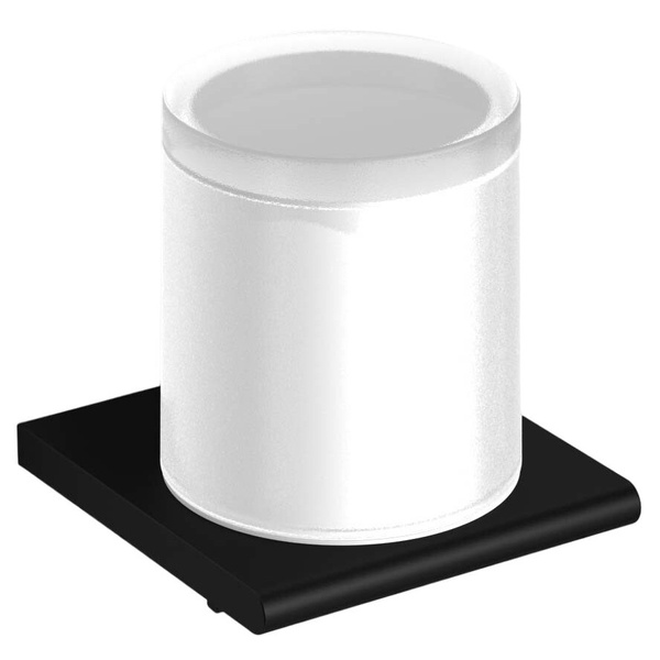Дозатор для жидкого мыла LANGBERGER Slim настенный на 200мл прямоугольный стеклянный черный 2138021B-BP