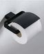 Тримач для туалетного паперу із кришкою ASIGNATURA Unique 85605802 прямокутный металевий чорний 3 з 3
