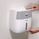 Тримач для туалетного паперу із кришкою із поличкою MVM округлий пластиковий сірий BP-16 white/gray 12 з 13