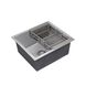 Мийка для кухні із нержавіючої сталі прямокутна врізна під стільницю KRONER Handmade KRP Gebürstet-4843HM 480x430x215мм матова 1мм із сифоном CV022799 5 з 6