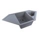 Мийка для кухні гранітна кутова PLATINUM 9950 PANDORA 990x500x200мм без сифону на півтори чаші сіра PLS-A25189 3 з 11