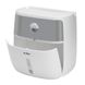 Тримач для туалетного паперу із кришкою із поличкою MVM округлий пластиковий сірий BP-16 white/gray 3 з 13