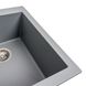 Мийка для кухні гранітна прямокутна PLATINUM 4150 SOKIL 500x410x220мм із сифоном сіра PLS-A38339 4 з 7