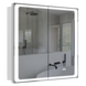 Шафка підвісна із дзеркалом у ванну AQUARIUS Modena 80x75x15см із підсвіткою білий AQ-U1665196094 1 з 2