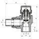 Термостатический радиаторный клапан KOER K0149.PRO PPR угловой 20х1/2" с американкой KP0189 2 из 4