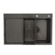 Мойка для кухни из нержавеющей стали прямоугольная накладная GAPPO 780x500x215мм матовая 0.8мм черная с сифоном GS 7850-6L 3 из 9