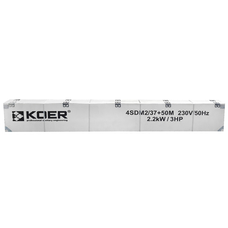 Насос скважинный KOER центробежный многоступенчатый 4SDM 2/37 2200Вт Hmax 262м 3.3м³/ч Ø100мм с серединным забором воды KP2632