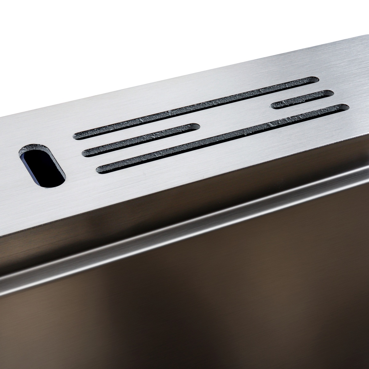 Мийка для кухні із нержавіючої сталі прямокутна PLATINUM Handmade 600x500x230мм матова 1мм із сифоном PLS-A40747