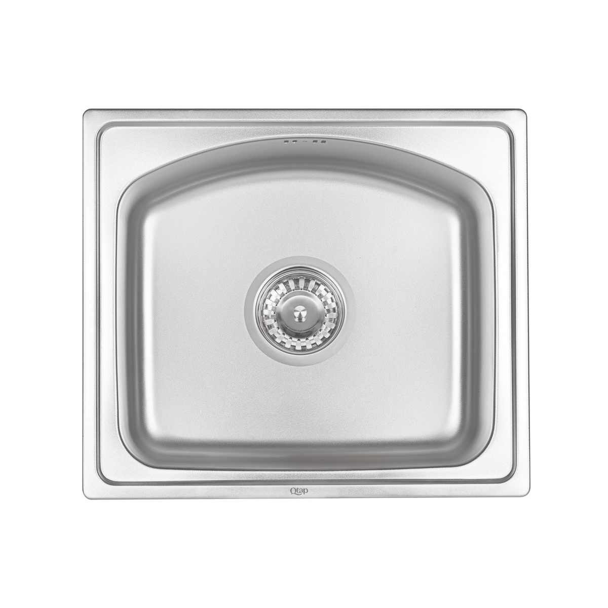 Кухонна мийка металева прямокутна Q-TAP 415мм x 475мм мікротекстура 0.8мм із сифоном QT4842MICDEC08