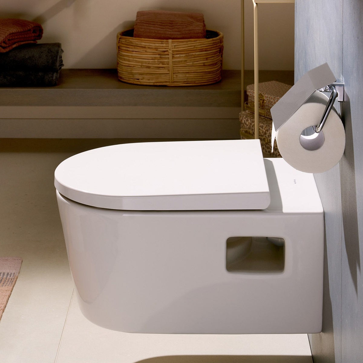 Сиденье для унитаза HANSGROHE EluPura Original S с микролифтом дюропласт 365x440мм быстросъемное 160мм между креплениями белое 60148450