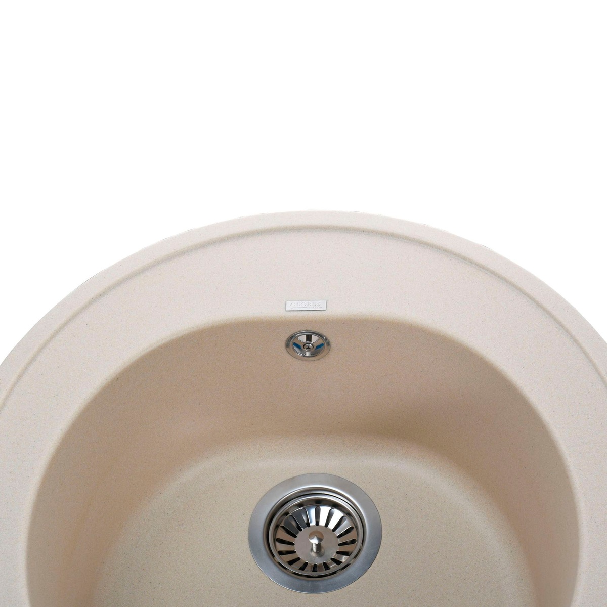 Раковина на кухню гранитная круглая GLOBUS LUX MARTIN 510мм x 510мм бежевый без сифона 000021073