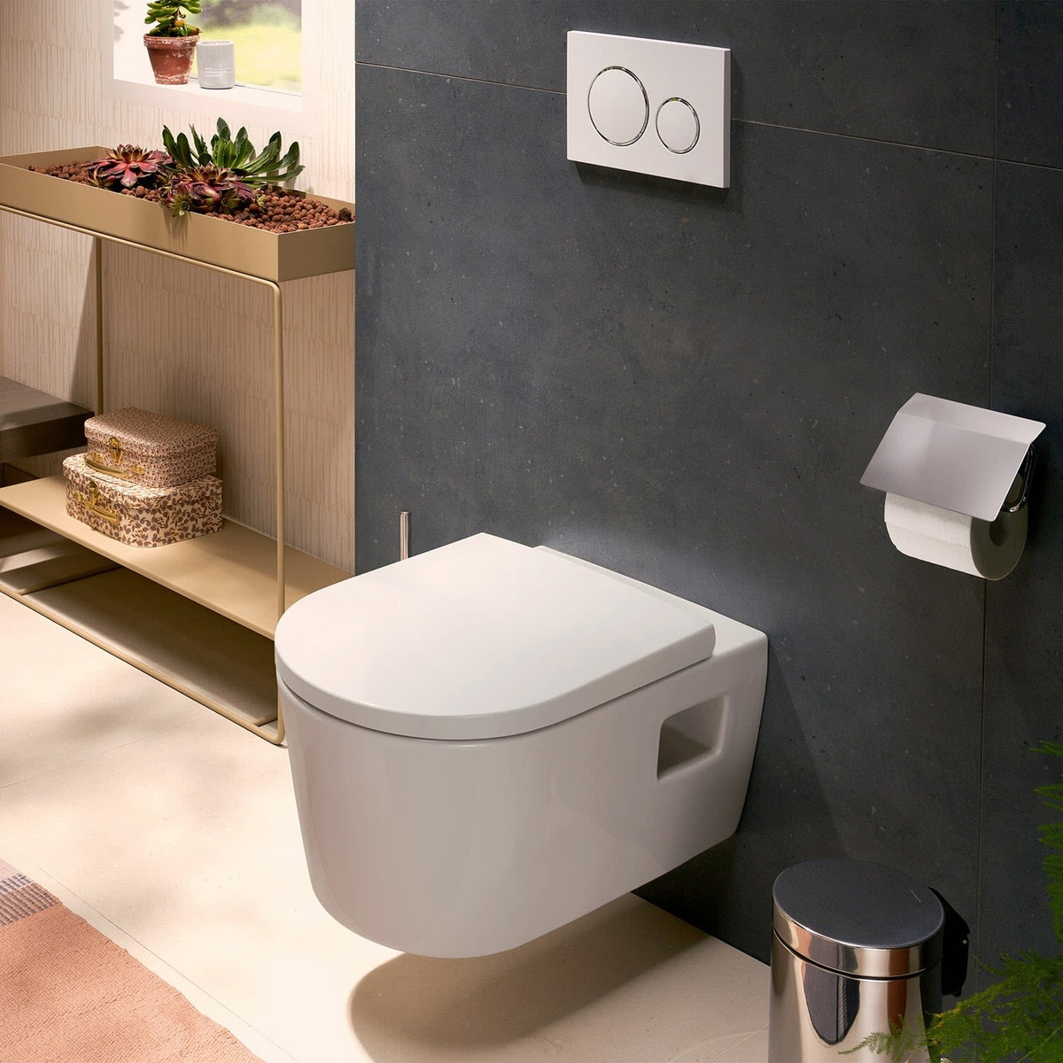 Сиденье для унитаза HANSGROHE EluPura Original S с микролифтом дюропласт 365x440мм быстросъемное 160мм между креплениями белое 60148450