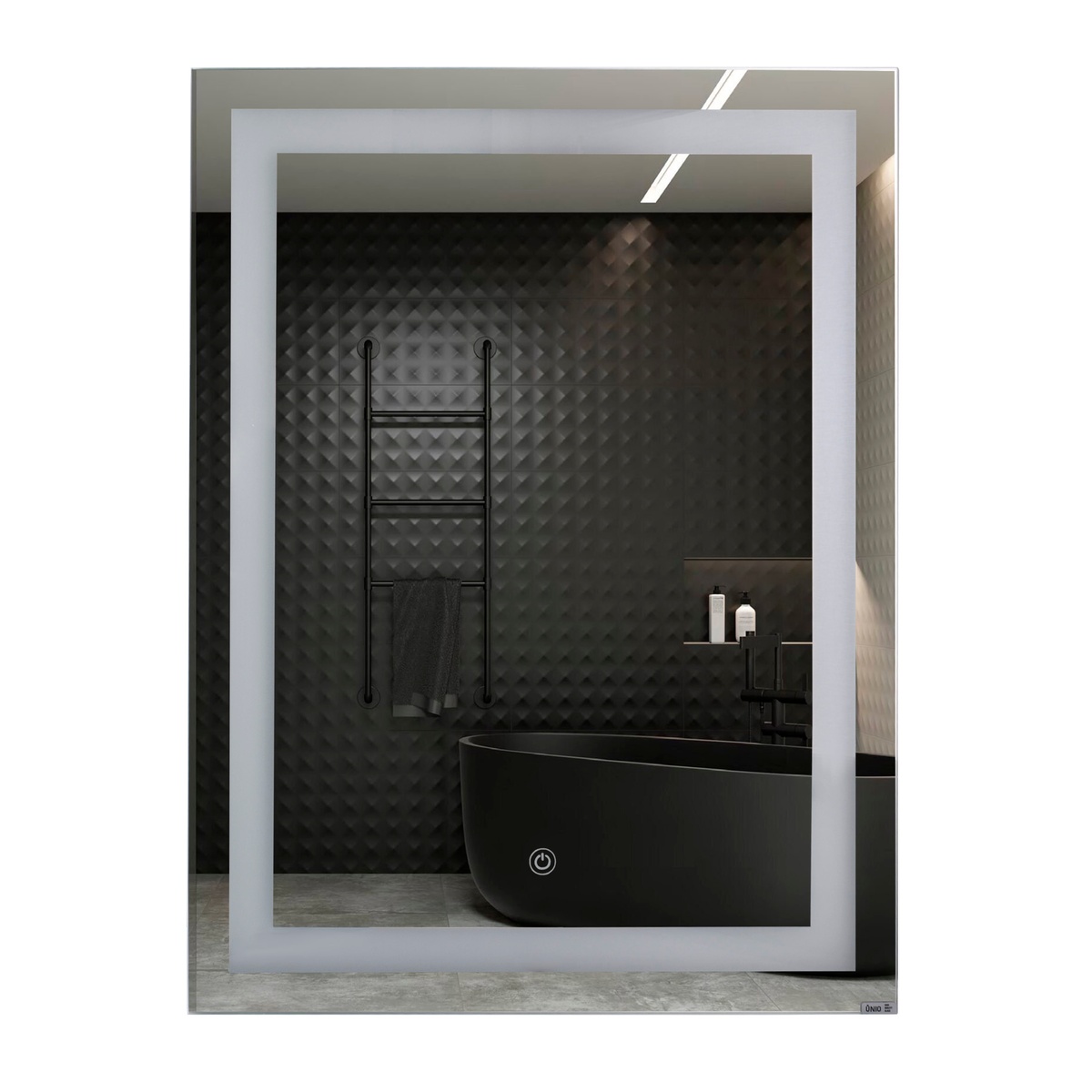 Дзеркало у ванну UNIO MRR-01 SQR-AA-S 80x60см із підсвіткою сенсорне увімкнення прямокутне 000027462