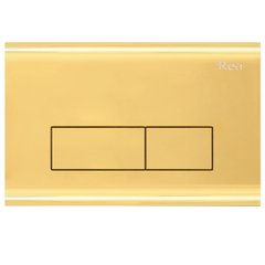 Кнопка слива для инсталляции REA LIGHT GOLD пластиковая двойная глянцевая золотая REA-E5692
