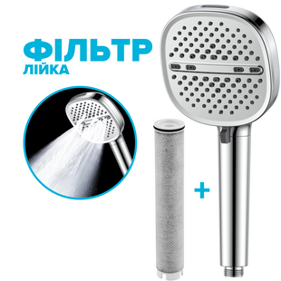 Фільтруюча душова лійка DROP SPA8F-MULTI120F на 8 SPA потоків з вугільним фільтром