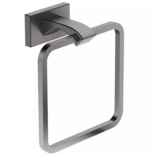 Тримач-кільце для рушників GAPPO 145мм прямокутний металевий сірий G0704-9
