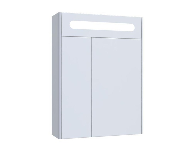 Шкафчик подвесной с зеркалом в ванную AQUARIUS POLA 60x80x17.5см c подсветкой белый AQ-U1112482265