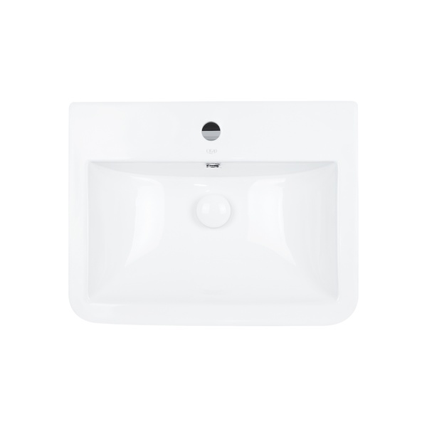 Умывальник подвесной для ванной 560мм x 435мм Q-TAP Tern белый прямоугольная QT1711003GW