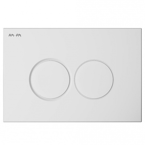 Кнопка зливу для інсталяції AM.PM ProC пластикова подвійна глянцева біла I070101