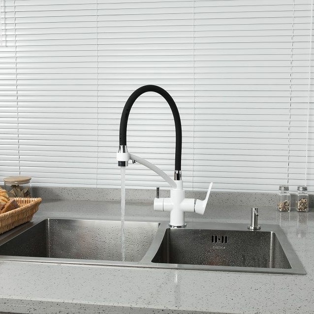 Cмеситель для кухни с краном для фильтрованной воды GAPPO черный латунь G4348