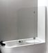 Шторка стеклянная для ванны правая двухсекционная распашная 150см x 120см EGER стекло прозрачное 6мм профиль хром 599-120CH/R 3 из 3