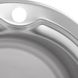 Мийка для кухні із нержавіючої сталі кругла ZERIX Z510-06-170E 510x510x170мм матова 0.6мм із сифоном ZM0614 2 з 3