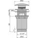 Донный клапан Click-Clack для раковины ALCAPLAST 66мм с переливом латунь 1 1/4" глянцевый хром A392C 2 из 4