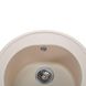 Кухонна мийка зі штучного каміння кругла GLOBUS LUX MARTIN 510мм x 510мм бежевий без сифону 000021073 3 з 4