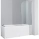 Шторка для ванны стеклянная DEVIT QUEST универсальная 140x80см прозрачная 6мм профиль хром FEN0794 1 из 4