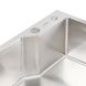 Мийка для кухні із нержавіючої сталі прямокутна PLATINUM Handmade 650x430x220мм матова 1.5мм із сифоном PLS-A32518 2 з 2