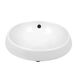 Раковина врізна для ванної на стільницю 470мм x 470мм Q-TAP Jay білий кругла QT0711K305W 3 з 5