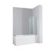Шторка для ванны стеклянная DEVIT QUEST универсальная 140x80см прозрачная 6мм профиль хром FEN0794 3 из 4