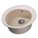 Кухонна мийка зі штучного каміння кругла GLOBUS LUX MARTIN 510мм x 510мм бежевий без сифону 000021073 4 з 4
