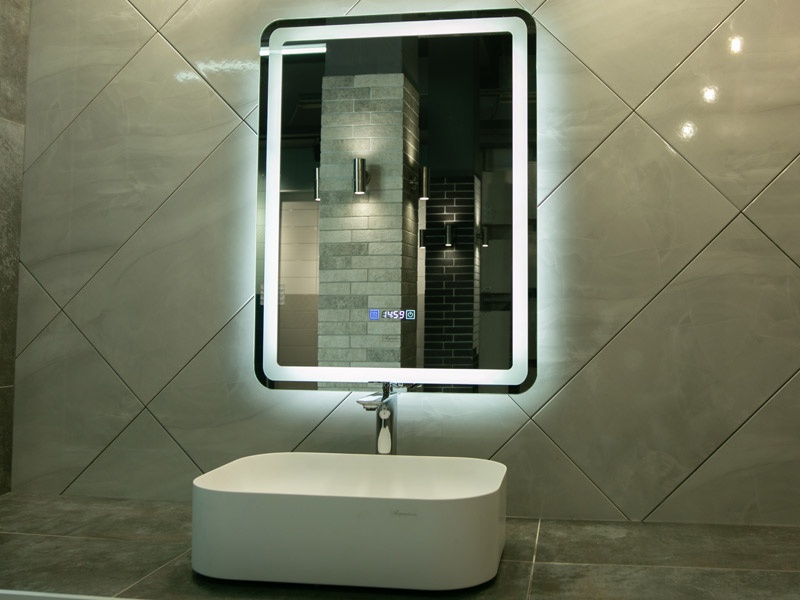 Зеркало в ванную ASIGNATURA Intense 80x60см c подсветкой сенсорное включение антизапотевание прямоугольное 65401800